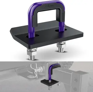 Nilight Trailer Hitch Tightener for 2 Inch Trailers Hitches Mount Anti Rattle Heavy Duty Steel with Rubber Cover Dark Purple U Bolt Matte Black Plate Electrophoresis Anti-Rust Triple Protective