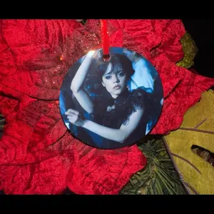 Handmade Addams Family Wednesday Jenna Ortega Doll Christmas Ornament Decor Tree