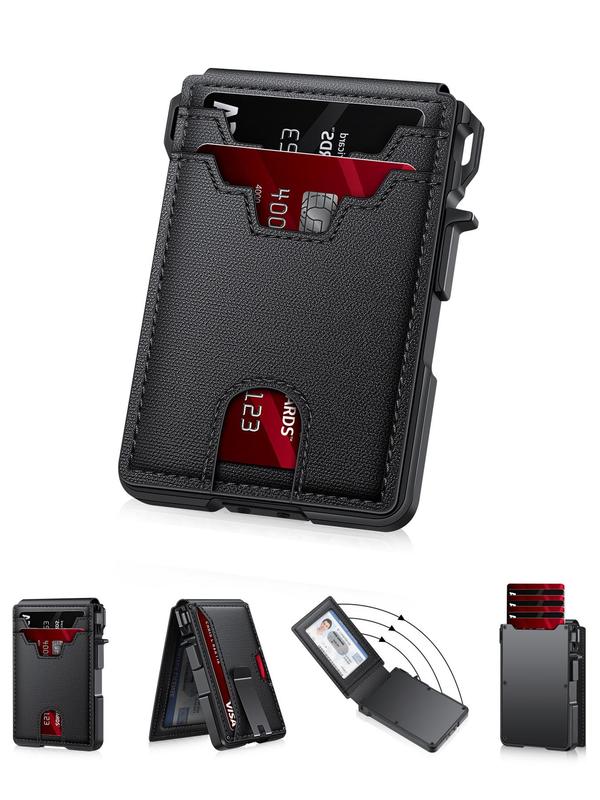 Men's Business Style Minimalist Card Holder, Rfid Card Slots, Magnetic Closure Card Holder Organizer, with Rfid Blocking, Multi Card Slot Wallet for Men for Daily Use, Pu Card Holder Men's Business Style Minimalist Card Holder, Rfid Card Slots, Magnetic Closure Card Holder Organizer, with Rfid Blocking, Multi Card Slot Wallet for Men for Daily Use, Pu Card Holder