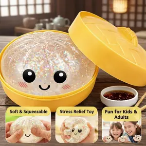 Cute Steamed Bun Squishy Toy, Soft Slow-Rebound Stress Relief Toy, Realistic Healing Squeeze Toy for Office & Daily Use