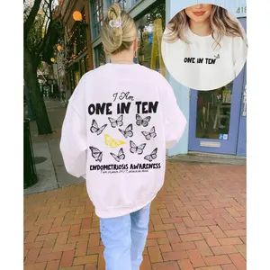 Endometriosis Sweatshirt Endo Warrior Endo Strong Butterfly Spoonie Sweatshirt Chronic Illness Invisible Illness Hidden Disability Shirt WEndomAware