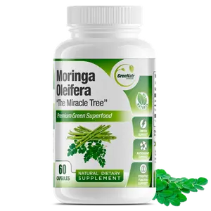 GreeNatr Moringa Oleifera Superfood Supplement (1000 mg) - 46 Powerful Antioxidants - Energy Support and Improved Stamina - 60 Caps