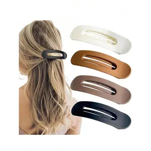 Solid Color Hair Clip, Fashionable Hair Accessories for Women & Girls, Minimalist Headwear Suitable for Girlfriend