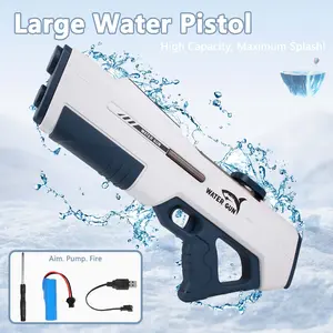 2026 New Rechargeable Electric Water Gun for Adults Kids,Battery-Powered Squirt Toy with Tank,Long Distance Shooting Extra Large Capacity,Perfect for Summer Fun Electric,Summer Outdoor Beach Play,Pool Garden Fun Inflatable Swimming Pool Inflatable Floatin