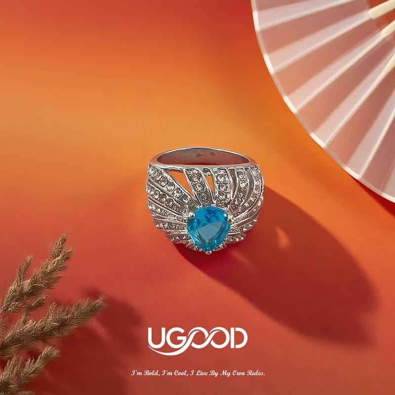 Gem de UGood Ring, Forged with Zicron, Designed with Love, Amplifies Statement and Aesthetic for Party Prom and Casual Occasions, Uplifts your Chic and Aura