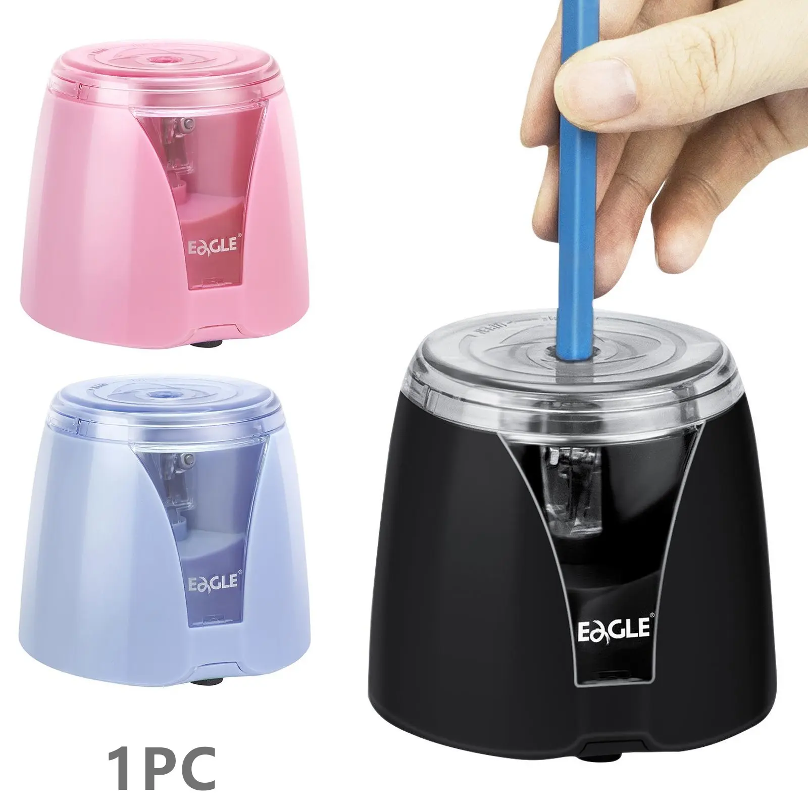 Electric Pencil Sharpener, Single Hole Design Automatic Sharpening, Battery Powered, Auto Stop, Safe Reliable, Compact and Portable, Fits 6-8mm Pencils, Ideal for Teaching Office Use, Office Supplies, Office Stationery Supplies