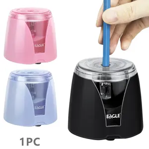 Electric Pencil Sharpener, Single Hole Design Automatic Sharpening, Battery Powered, Auto Stop, Safe Reliable, Compact and Portable, Fits 6-8mm Pencils, Ideal for Teaching Office Use, Office Supplies