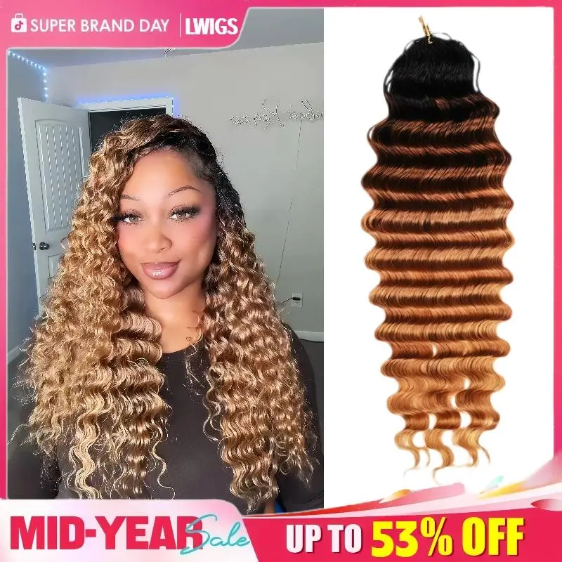 New 2026 LWIGS  Body Wave Crochet Human Hair Pre-Separated 60g/Pack Time-Saving, 60 Strands/Pack Mircale Knots Hot braids,4-5 Packs for Full Head Protective Styles Light Weight No Tension Reusable Feather Crochet Extension