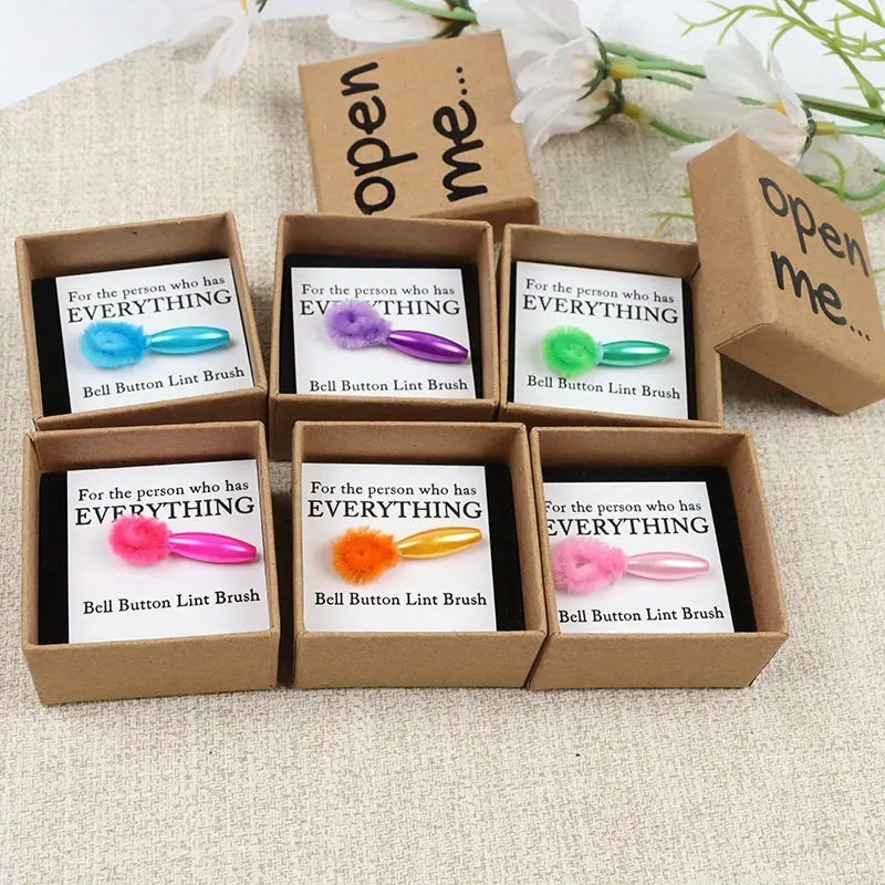 Funny Belly Brush Gift Box Set, Multicolor Portable Cleaning Brushes with Cards, Novel Christmas Gift, Adult Bathroom Prank Gift