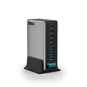 GANNECT 380W GaN Charger  Charge 8 Devices | 100W PD USB-C Hub  Super Fast Power Station