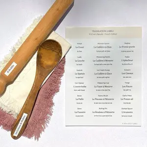 Language Translation Labels: Kitchen Utensils
