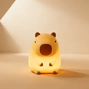 Adorable Capybara Night Light - Cute Cartoon Silicone Bedside Lamp for Cozy Sleep and Room Decor - Perfect Gift for Birthdays and Christmas