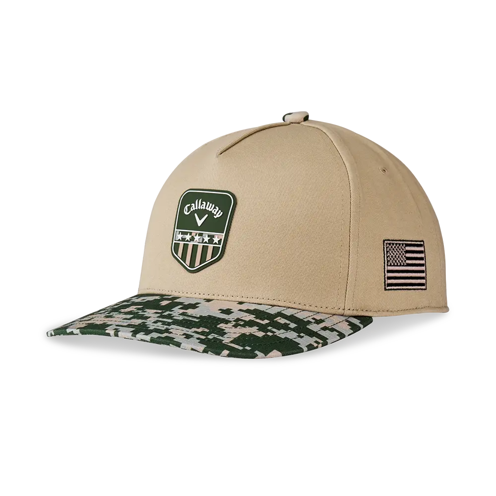 Callaway Golf Men's Military Adjustable Hat in Tan/Camo