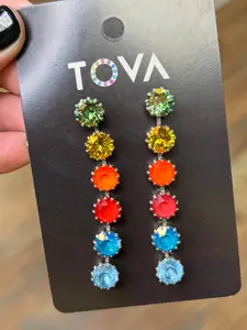 Tova Mini Lilibet Electric Orange Earrings