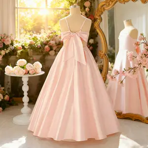 665 Children's evening dresses flower girl dresses wedding dresses girls' halter princess dresses long and stylish catwalk and piano performance costumes for older children