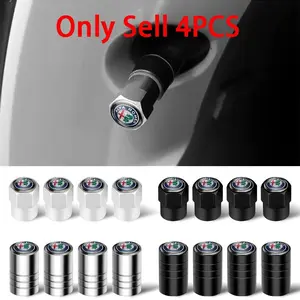 Alfa Romeo Car Metal Valve Stem Caps Set, Durable & Stylish Design, Universal Fit for Multiple Models, Easy Installation