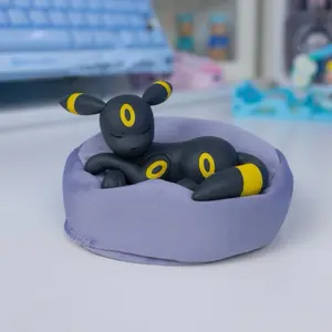 Authentic Pokémon Eevee Evolutions Sleeping Umbreon Figure Toy Box Cute Collectible