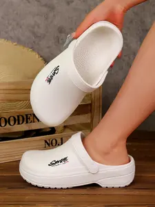 Lightweight Durable Mule Shoes, Soft Sole Slip-On Thick Bottom, Ideal for Beach Garden Medical Nurse Scenarios, Casual Comfort All Seasons, Work Clogs