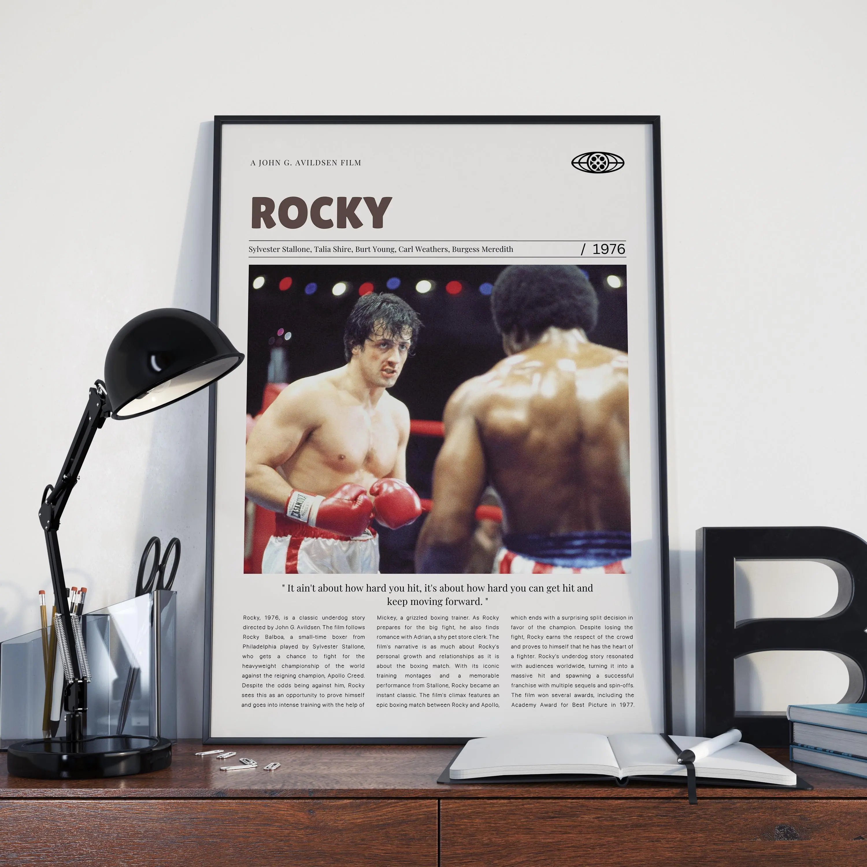 Rocky, John G. Avildsen, Retro Movie Poster, Custom Movie Poster Unframed