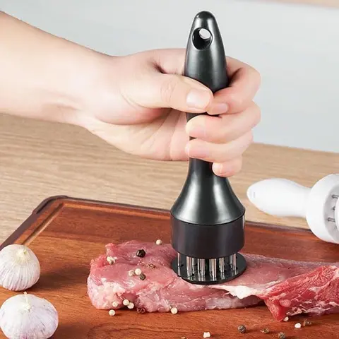 2-Pack Lightweight Durable Meat Tenderiser Utensils, Ultra-Sharp Stainless Steel Needle Array Blades, Professional Kitchen Gadget for BBQ Prep, Quick Absorb Marinade, Cut Marinade & Cooking Time, Improve Texture & Taste of Steak Pork Fish