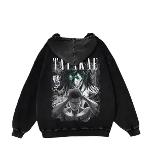 Eren Green Eye Hoodie – AOT Anime Oversized Vintage Streetwear Hoodie, Graphic Pullover Collector Edition, Fan Gift