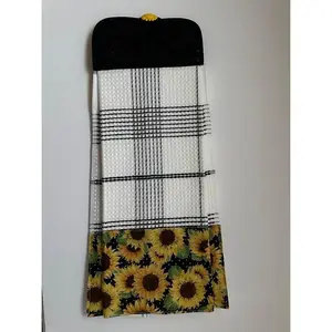 Custom Hanging Kitchen Towel and Pot Holder-Sunflower Garden