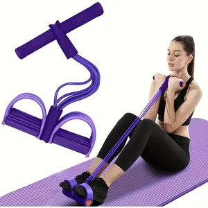 6-Tube Elastic Yoga Resistance Band - Multi-Functional Latex Tension Rope for Abdominal, Waist, Arm and Leg Stretching Training, PVC Material, Fitness Equipment | Stretch Resistance | PVC structure, resistance bands for home workouts
