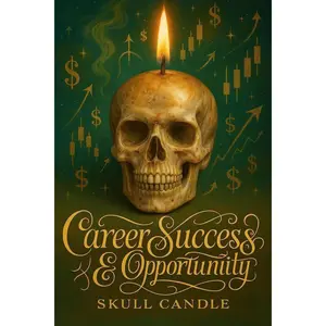 Career Success & Opportunity Candle Handcrafted with Basil Cinnamon Bay Leaf & Citrine for Prosperity Confidence & Professional Growth 40+ Hours Burn Time