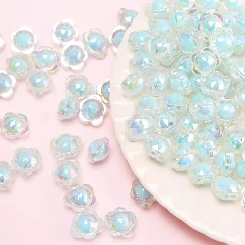 Beads, Small Flowers, Scattered Beads, Transparent AB Color, Acrylic Beads, Medium Bead Material, Bracelet, Beads, DIY Accessories