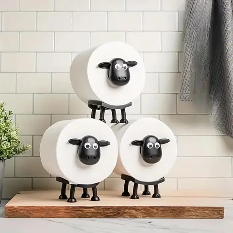 Quirky Funny Sheep Tissue Holder - Standing Bathroom Accessory, Household Bathroom Gadget, Home Supplies Organiser, Fun Gift Idea