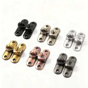 Thickened Solid Barn Door Lock(2 pcs)- 90/180 Degree Flip Multi-Angle Household Latch, Left/Right Fit for Sliding Doors/Barns/Bathrooms