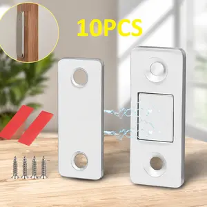 Ultra-Thin Magnetic Cabinet Door Catch - Strong Adhesive Drawer Closer, Self-Adhesive Magnet Latch for Kitchen Closets and Drawers