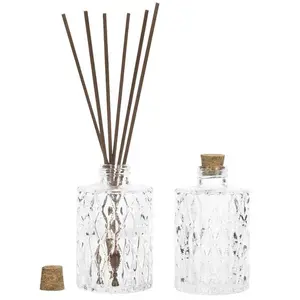 Classic Embossed Diffuser Bottles Set of 2
