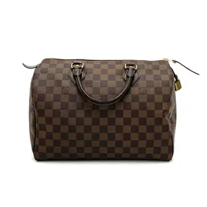Pre-owned Louis Vuitton Canvas Handbag Speedy 30 Damier Brown #4116