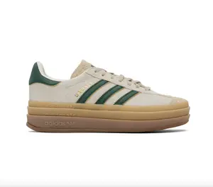 Adidas Gazelle Bold Women's - Magic Beige & Collegiate Green Classic Silhouette Comfortable Fashionable Casual Wear Shoes for Stylish Everyday Use