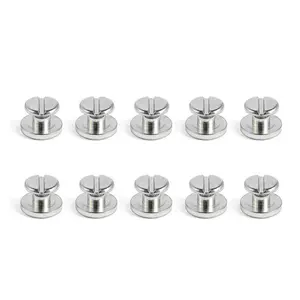 10-20PCS Metal Binding Screw Rivet Set for Leather Craft, Belt Wallet Album DIY, Heavy Duty Brass Reinforcement Fasteners, Industrial Precision Hardware Repair Kit, Multi-functional Desktop Calendar Menu Fixing Accessories