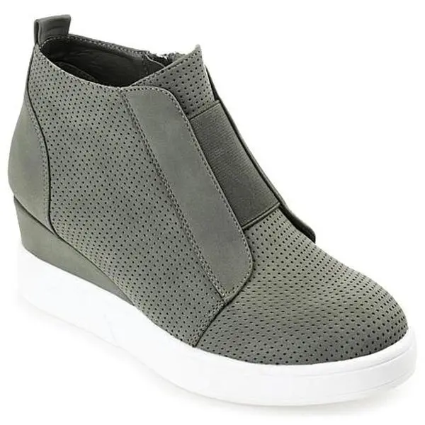 Journee Collection Women's Wide Width Clara Sneaker Wedge