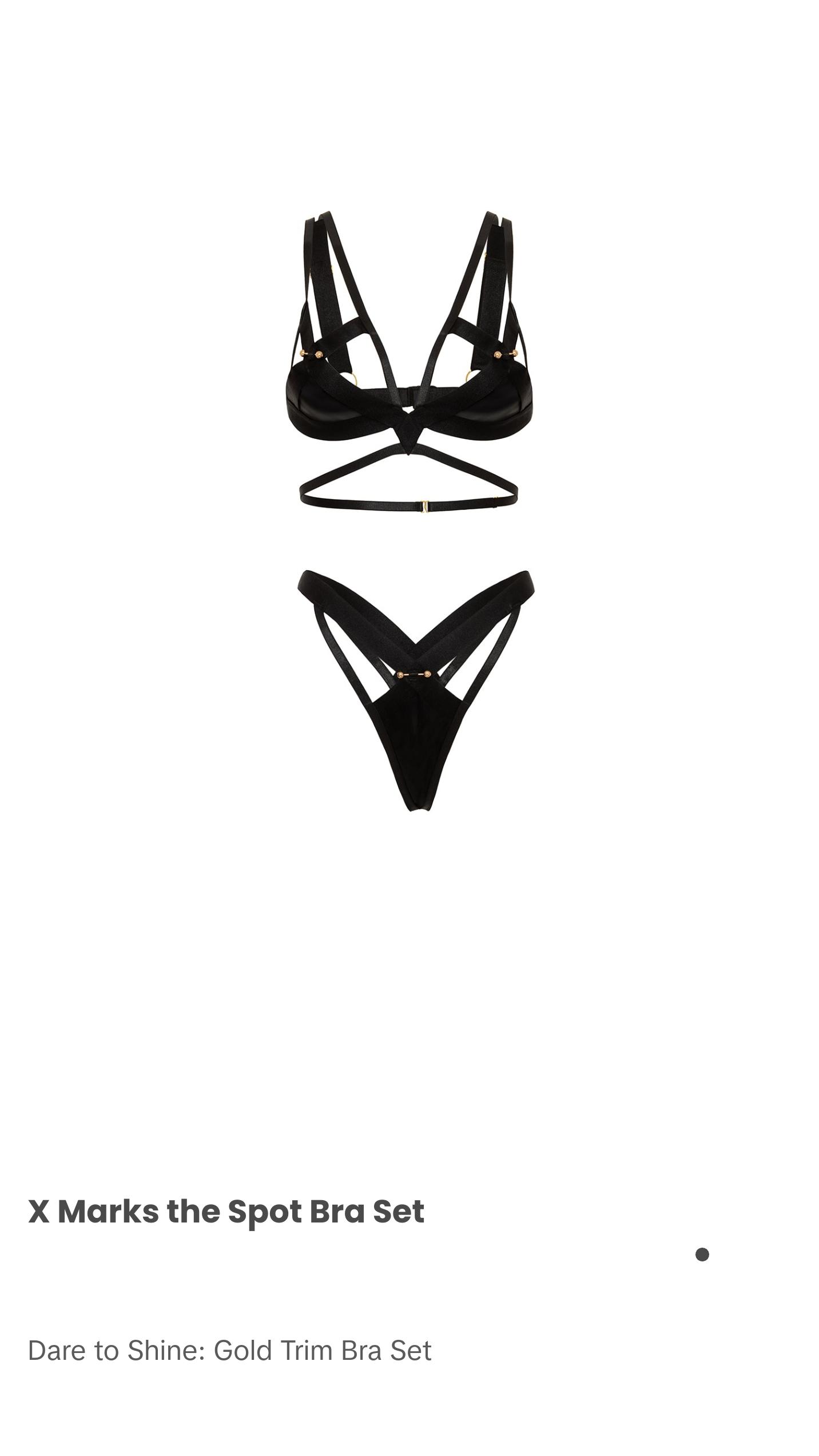 Fetish "X" Marks The Spot Bra Set