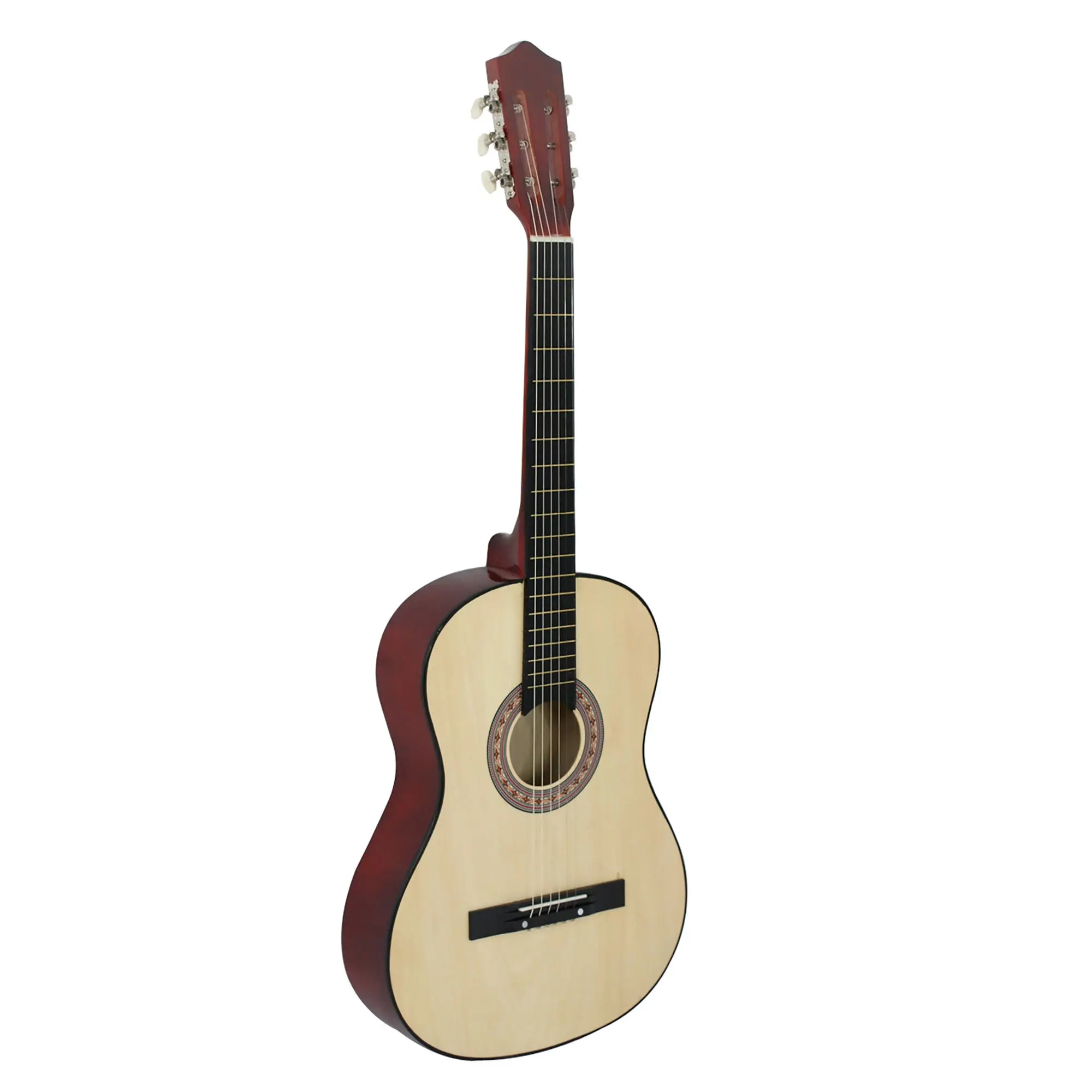 38" Beginner Acoustic Guitar Kit - Natural Finish, Case, Strap, Tuner, Guitar Picks for Starters,summerwins