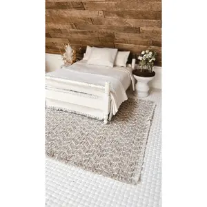 Creamy Woven Area Rug