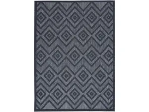 212 MAIN Classic Navy Blue Argyle Machine-Woven Polyblend Fiber 5x7 ft. Rectangle Area Rug - Indoor/Outdoor Decorative Classic Blue Area Rugs, Classic Area Rugs