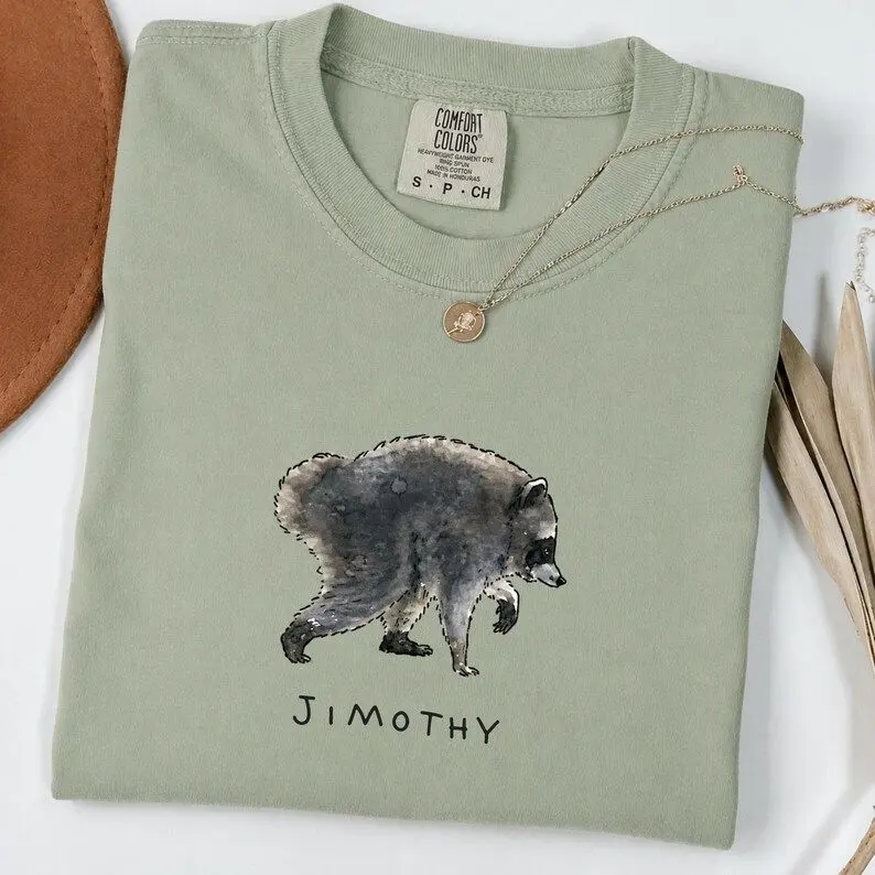 Comfort Colors® Jimothy Raccoon Viral Shirt, Famous Seattle Raccoon Shirt, Short King Jimothy Tee. Cute Trash Panda Shirt, Cute Baby Raccoon