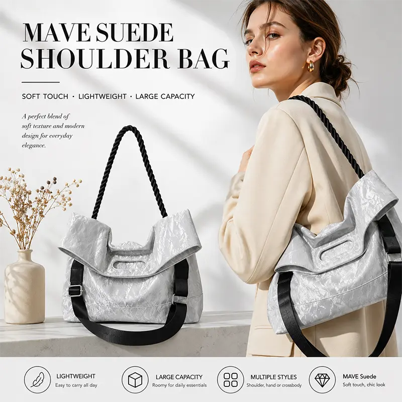 MAVE 3-in-1 Convertible Multi-functional Genuine Leather Tote Bag, Large Capacity Crossbody Shoulder Handbag, Ideal for Business Casual, Commute, Travel, School & Business Trips