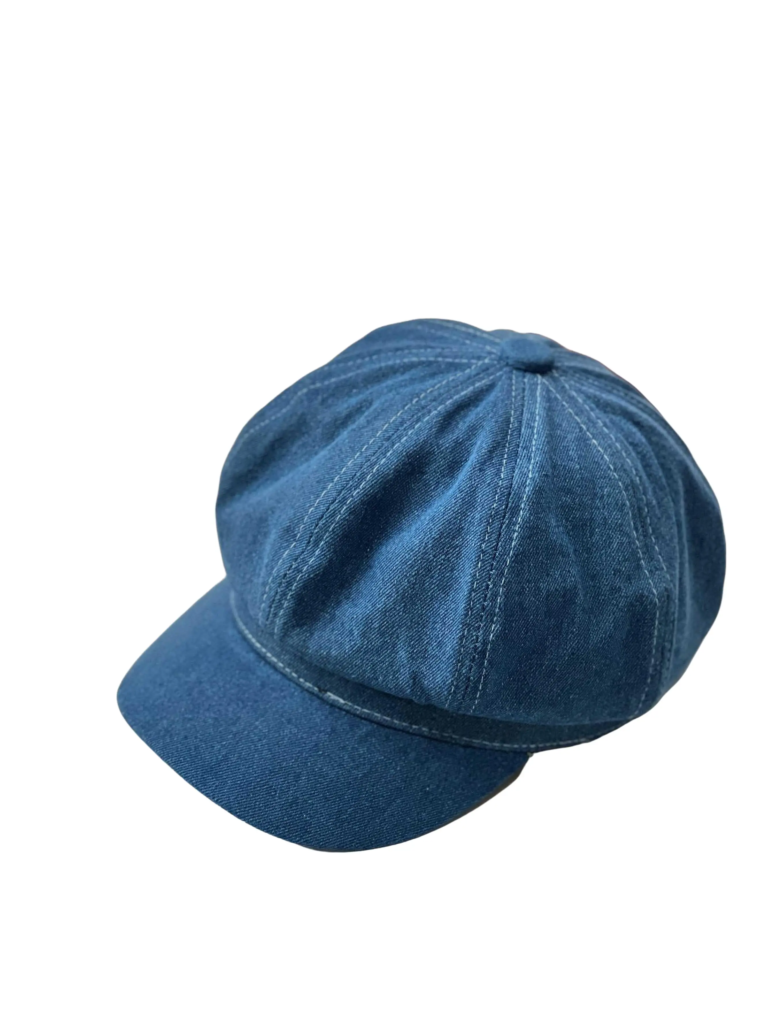 Simple Denim Bucket Hat, Vintage Style Vintage Appeal Casual Office Daily Wear, Elegant Denim Octagon Beret, Soft Comfortable Soft Material Fashion Headwear, Casual Trendy Hat, Casual Outdoor Hat