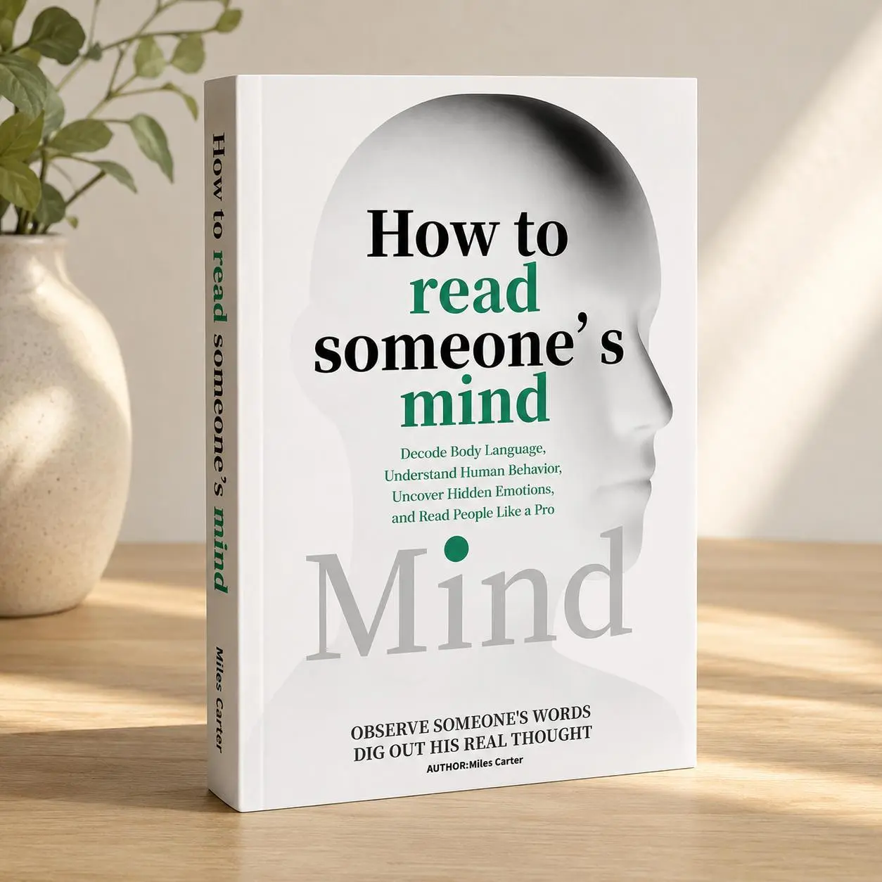 How to Read Someones Mind by M. Carter - Body Language, Emotional Intelligence & Psychology Guide - Communication Skills Book - Paperback/Hardcover Options
