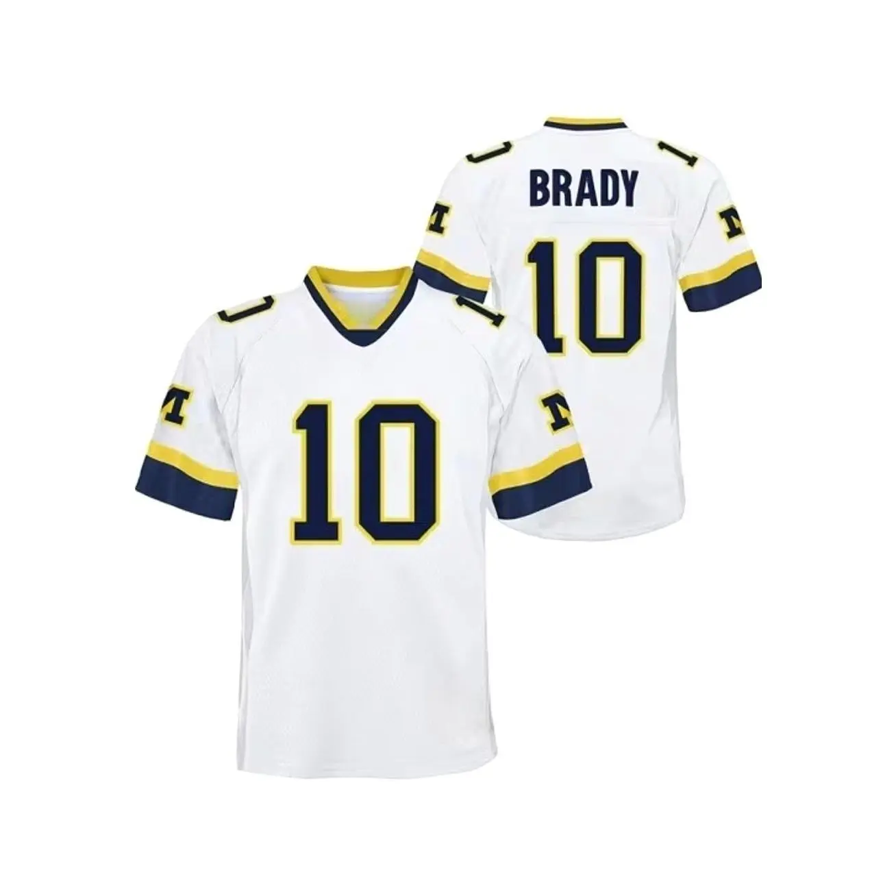 Mens College Football Tom Brady GOAT State Michigan Wolverines Football Game Football Jersey