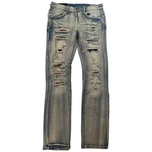 CopperRivet Ripped Vintage Wash Denim Jeans