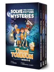 Timmi Tobbson Big Boxed Set: Solve-Them-Yourself Picture Mystery Adventures for Boys and Girls aged 8-12 (Books 1-3) Paperback – August 31, 2023