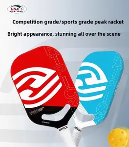 HTPICK Pro Pickleball Racket  T700 Carbon Fiber | Thermo-Compressed 1-Piece | High Elasticity & Durability | Adults & Students