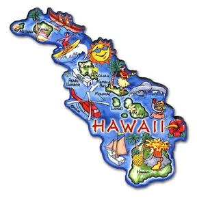 Hawaii Artwood State Magnet Souvenir by Classic Magnets